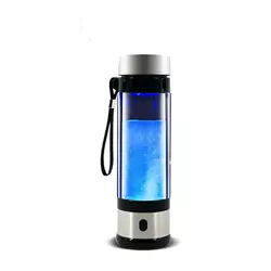 Ionizador de frasco de hidrogênio de vidro 350 ml portátil de alta concentração de íons negativos